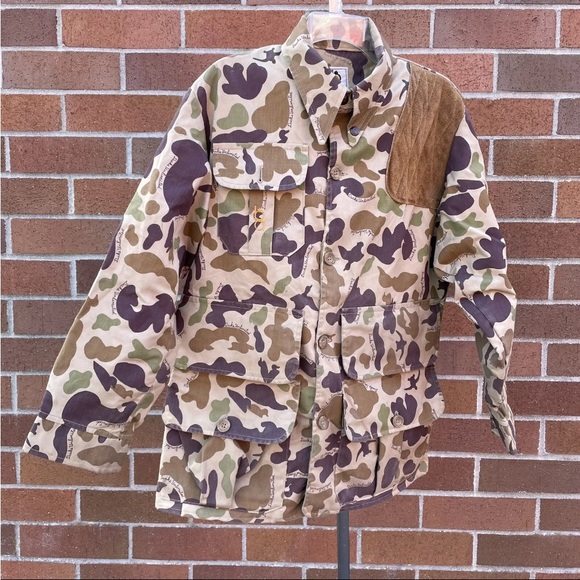 Bob Allen Ducks Unlimited Maynard Reese Hunting Coat Med Camo Jacket 1978 USA LH - Picture 3 of 16